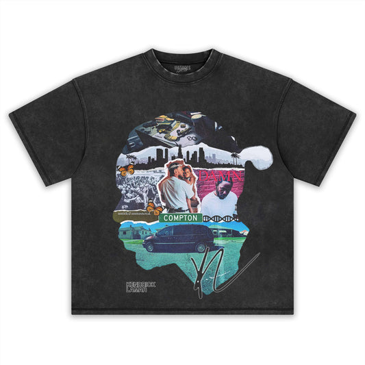 KENDRICK LAMAR & HEAD COLLAGE TEE