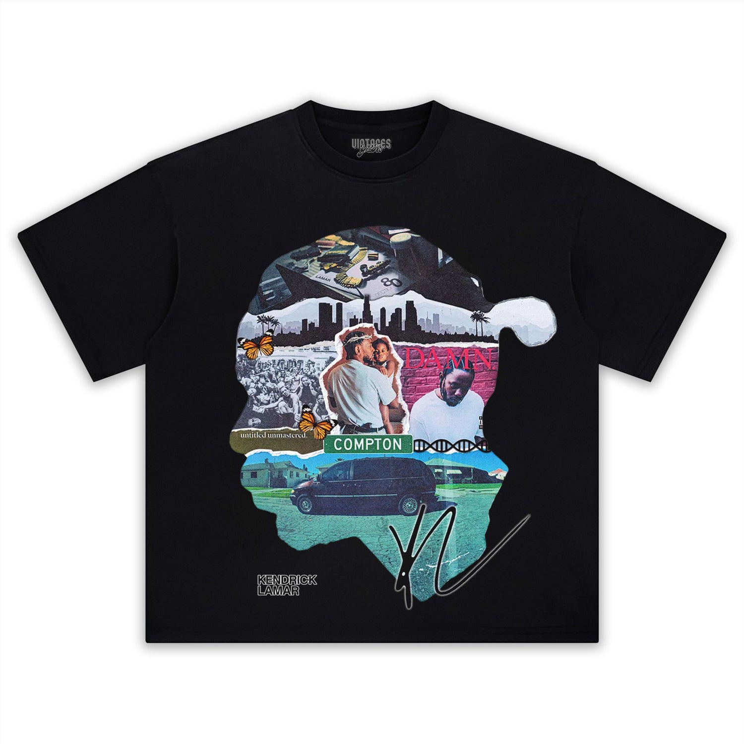 KENDRICK LAMAR & HEAD COLLAGE TEE