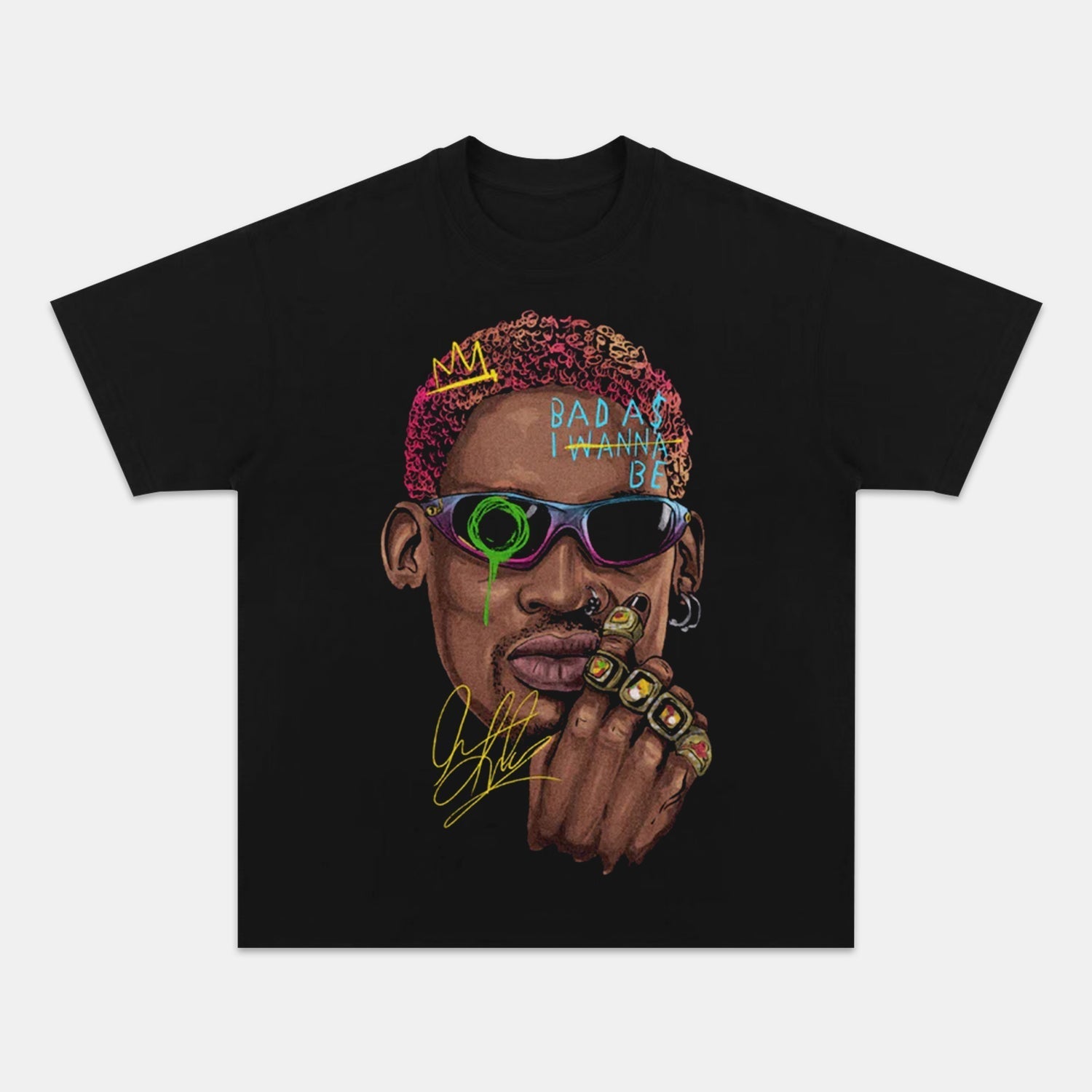 RODMAN-GROTE-GEZICHT-ART-T-SHIRT