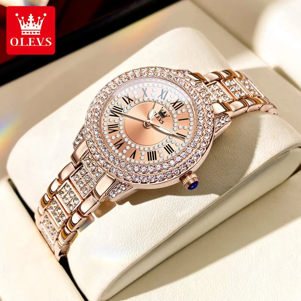 Diamond Éclat - Luxe Roman Dial Quartz Watch