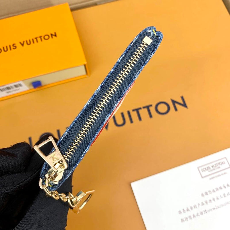 Luxury  Monogram Coin Pouch – Stylish & Compact Keychain Wallet