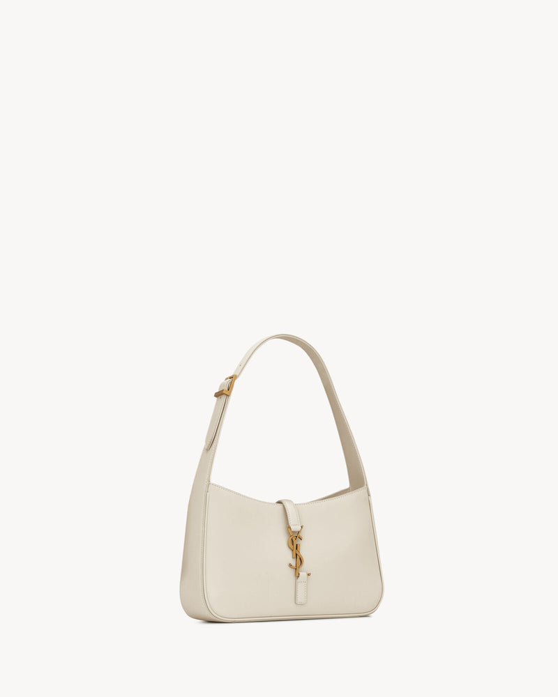 Saint Laurent Le 5 à 7 Patent Leather Hobo – Burgundy Elegance