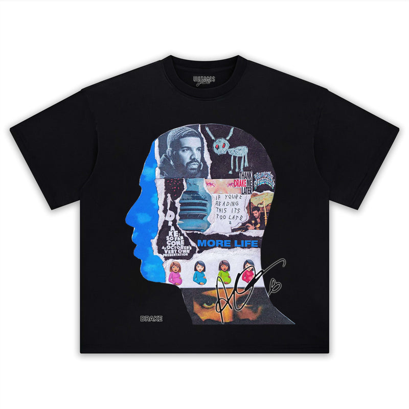 DRAKE & HEAD COLLAGE TEE