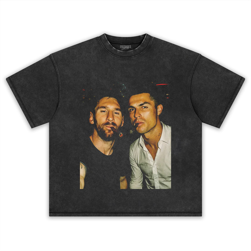 LIONEL MESSI & CRISTIANO RONALDO TEE Y2k