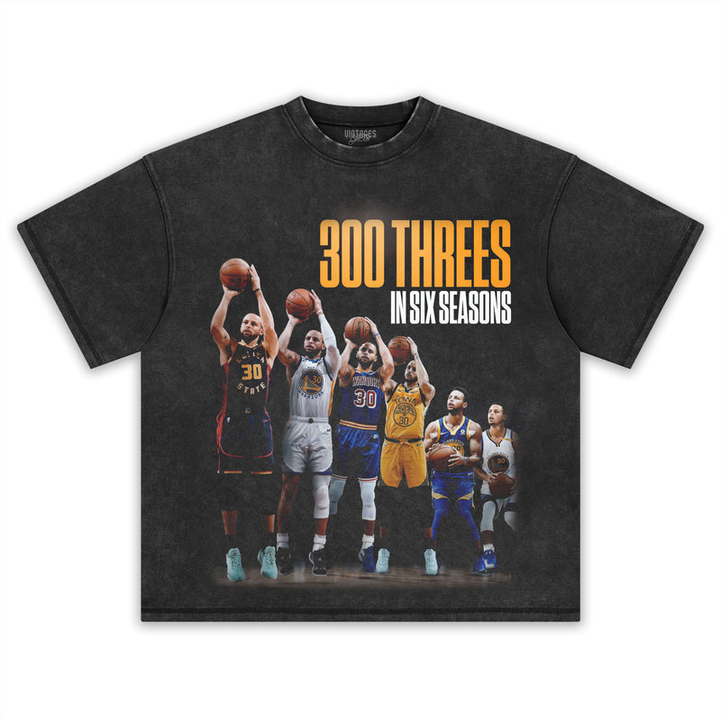 STEPHEN CURRY 300 THREES INSIXSEASONS TEE