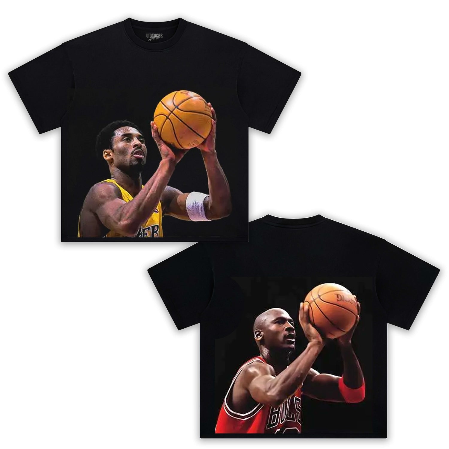 Vintage -tee Jordan ja Kobe
