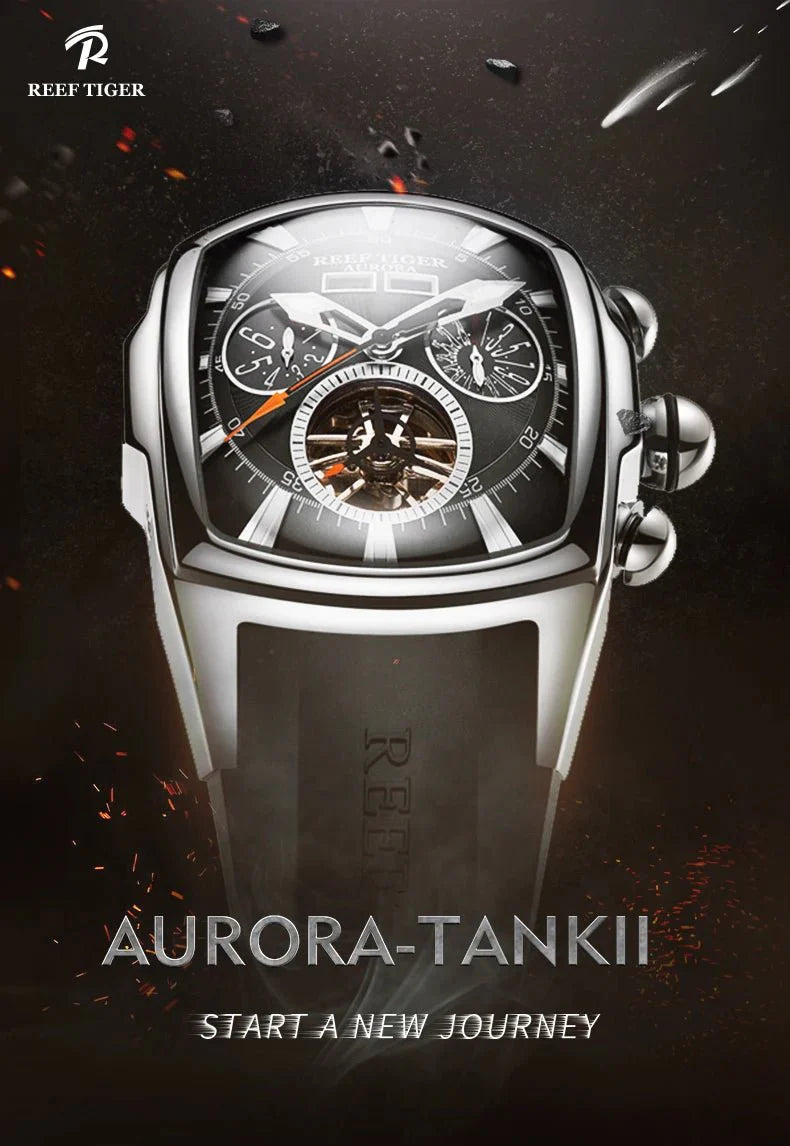 Montre phare de luxe à tourbillon Sapphire Wave