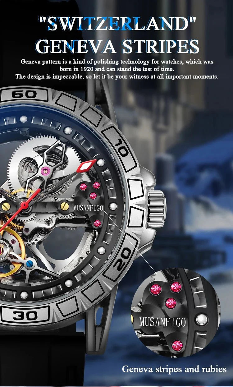 Shark & Sapphire Luminary Skeleton Automatic