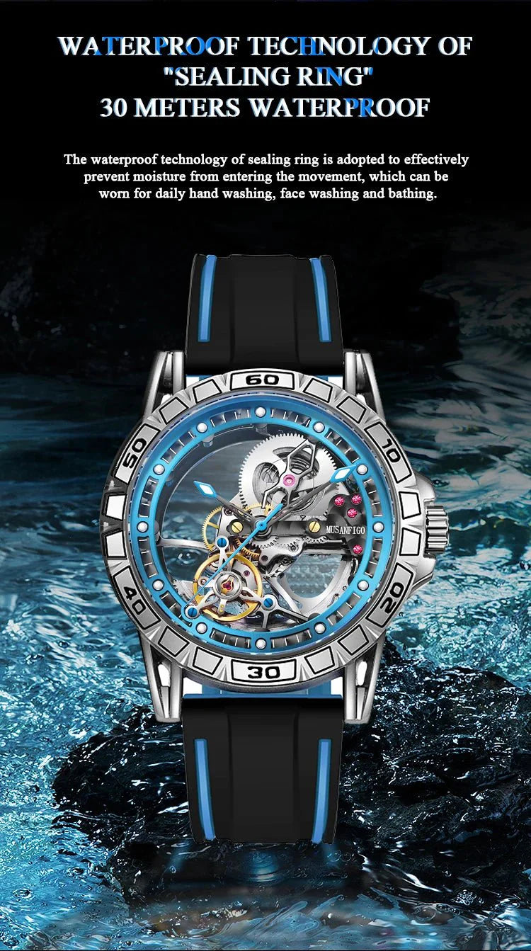 Shark & Sapphire Luminary Skeleton Automatic