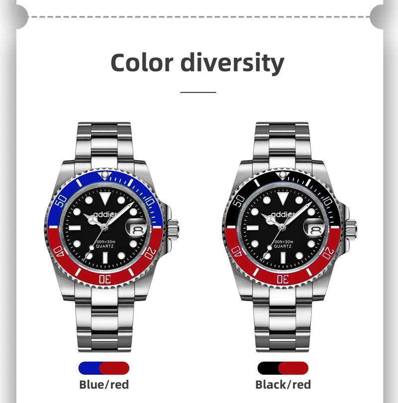 TitanX Elite Men's Quartz Sport Watch – Luxury 30M Waterproof Stainless Steel Dive Timepiece | Relógio Masculino